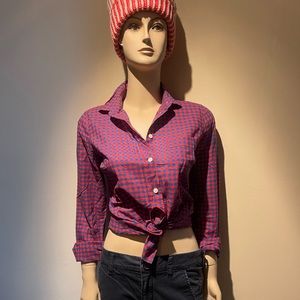 J Crew checked button down Cotton dress shirt